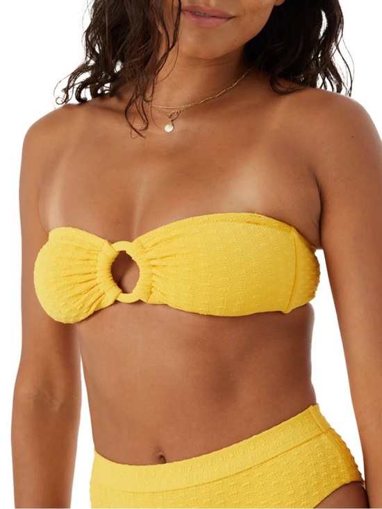 Roxy Other - Roxy HaleiwaYellow Bandeau Ring Bikini Set Women's Swim
